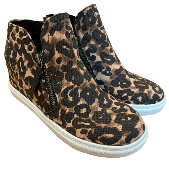 Madden Girl Cheetah Zip-up Ankle Shoes 7.5 - Picture 1 of 11